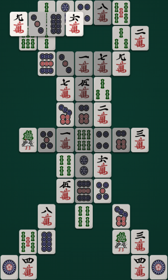 Anchor Mahjong Solitaire board — a ring with a shaft and crossbar, 48 tiles