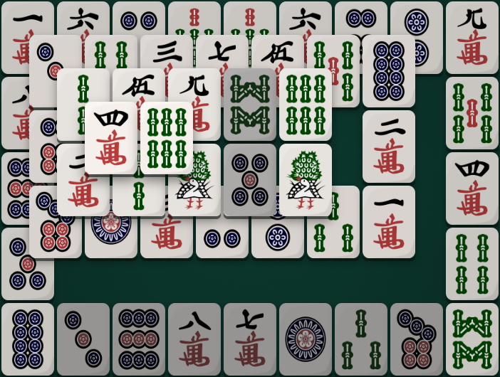 Fortress Mahjong Solitaire board — concentric square walls around a hollow moat, 52 tiles